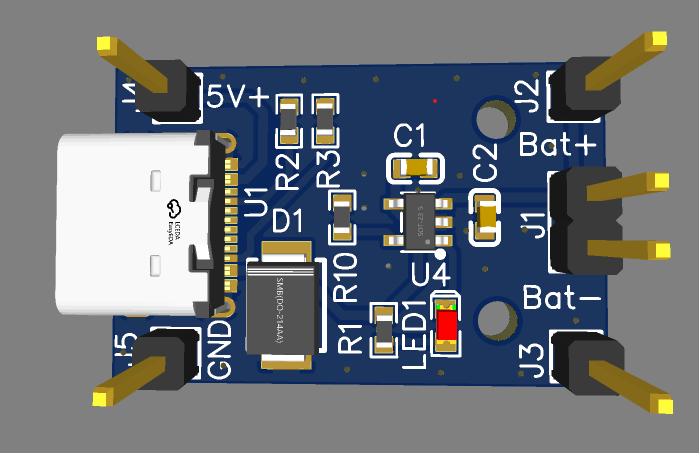 Single Cell low-cost lithium-ion battery Charging Circuit